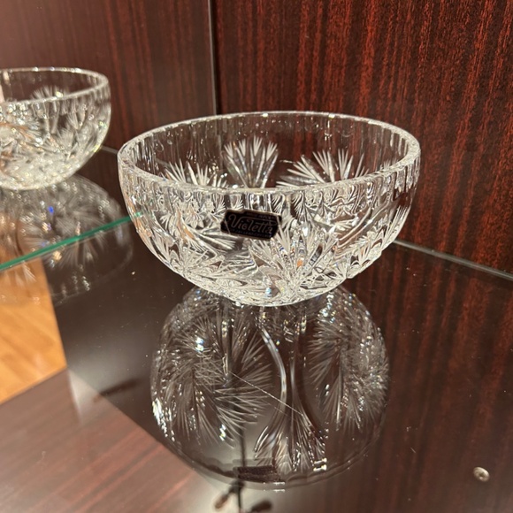 Violetta Round Crystal Candy Bowl Made in Poland - Picture 5 of 7